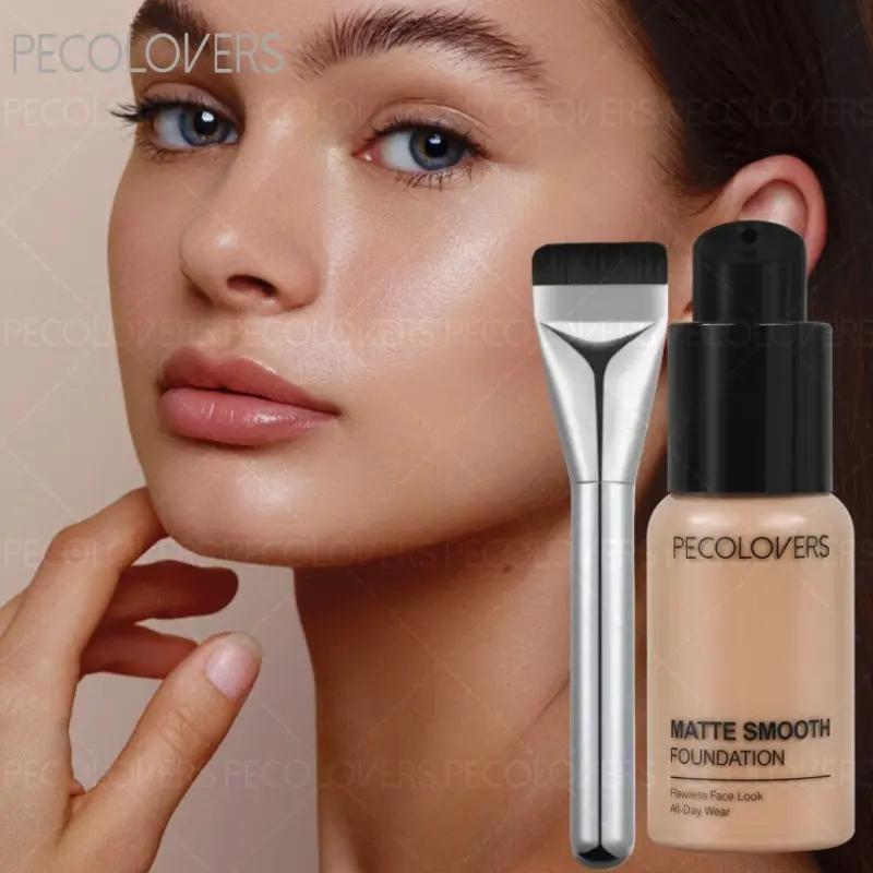 Liquid Matte Long Wear Foundation Smooth Invisible Pores Conceal Flawless Makeup Base 8 Colors Waterproof Face Cosmetics