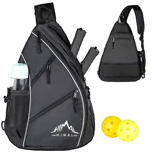 Himal Pickleball Bag-Adjustable Pickleball,Tennis,Racketball Sling Bag-Pickleball Backpack with Water Bottle Holder for Men