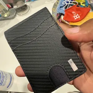 umoven Wallet for Men - Pop Up Case, Cash Slot, and Credit Card Slot - Aluminum Wallet with RFID Blocking, Minimalist Leather Wallet Front Pocket with ID Window, Gift Box