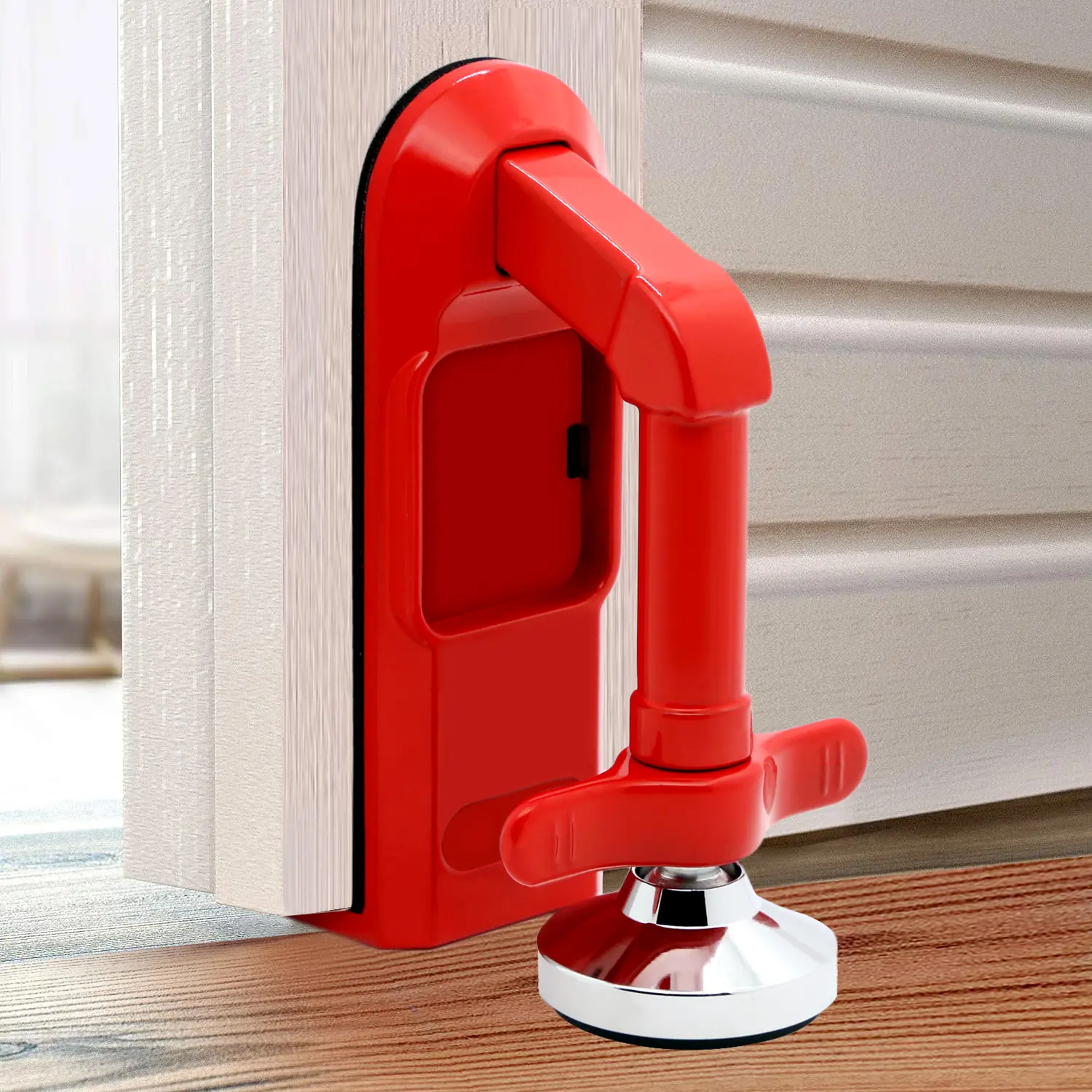 Portable Door Locks Brace, Anti-Slip Door Lock Stops, Traveler's Hotel Door Locks for Added Security and Privacy, Aluminum Door Stopper for Hotels, Apartments, Home Security Devices
