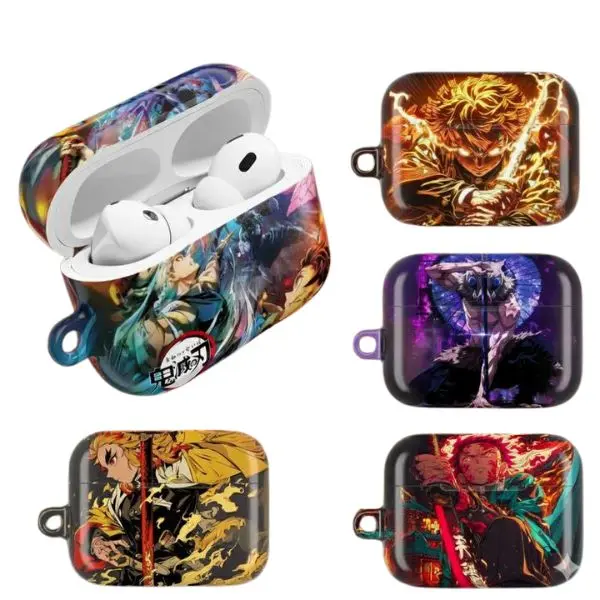 Demon Slayer Airpods Case Collection, Cute Protective Cover for all Airpod Gen 1 2 3 4/ AirPods Pro Gen 1 2