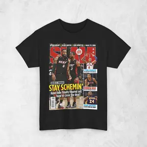 (Sale Off Up To 50%) LeBron James LBJ Dwyane Wade Shirt, SLAM Cover T-Shirt, Unisex Sports Tee, Vintage Retro Basketball Streetwear