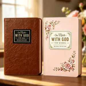 365 Daily One Minute With God Devotional Journal、One Minute With God Devotional Set for Men & Women、Faux Leather Christian Notebook Set for Him & Her、Birthday, New Year, Father's Day gift、graduation gifts、graduation gifts、ather's Day gift