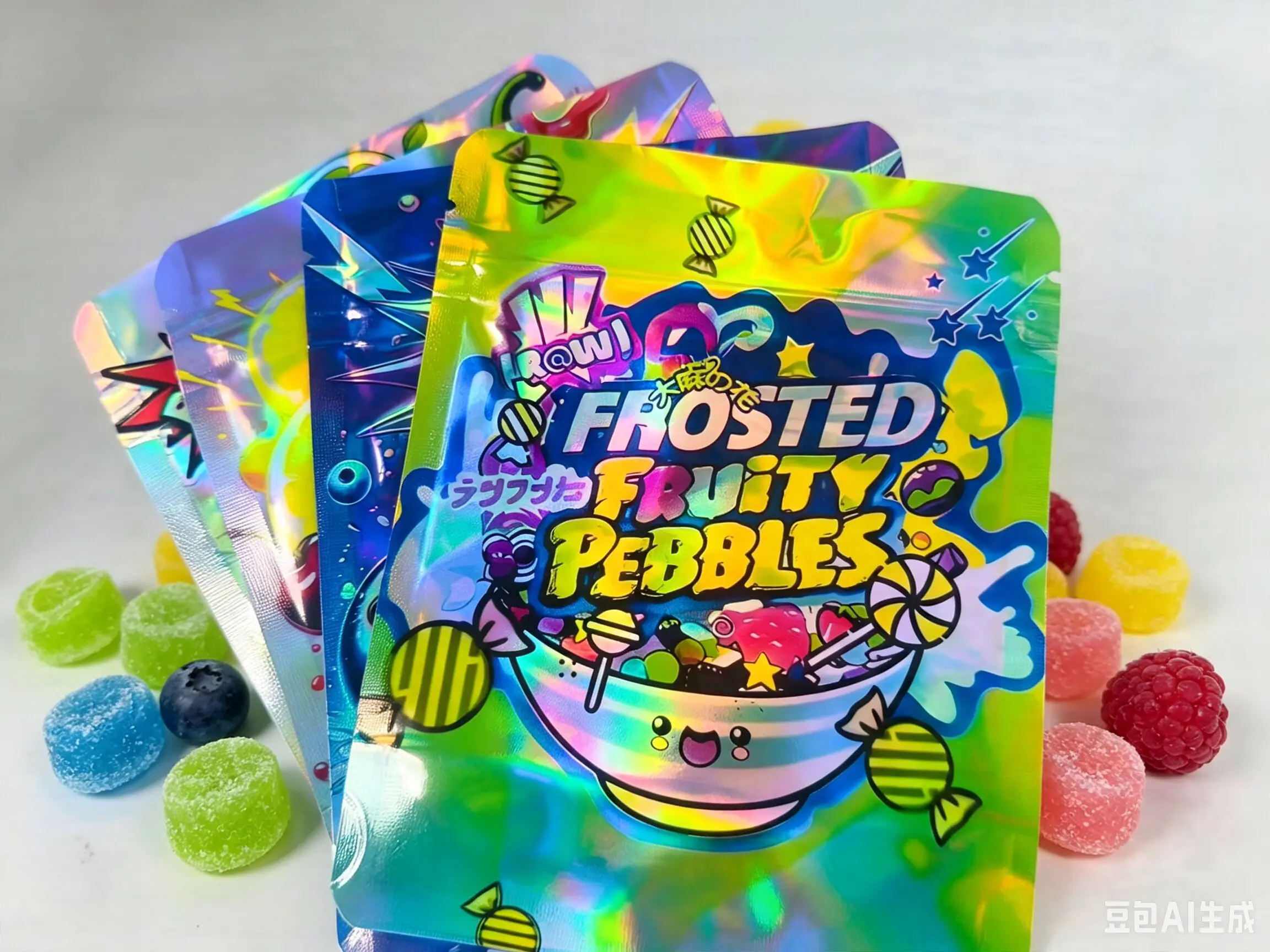 100/200 Pack 3D Laser Printed Decorative Gift Bags for Holiday & Birthday Gift Wrapping |  Party Supplies