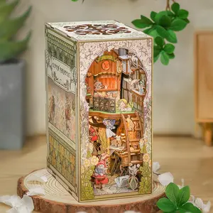 【ELFLAND】CUTEBEE Wood DIY Package for Dollhouse Booknook Bookshelf Insert Decor Alley