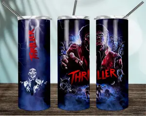 Michael Jackson Thriller 20oz Stainless Steel Tumbler, Hot and Cold Drinks, Music, Gits for her, gifts for him, Pop star