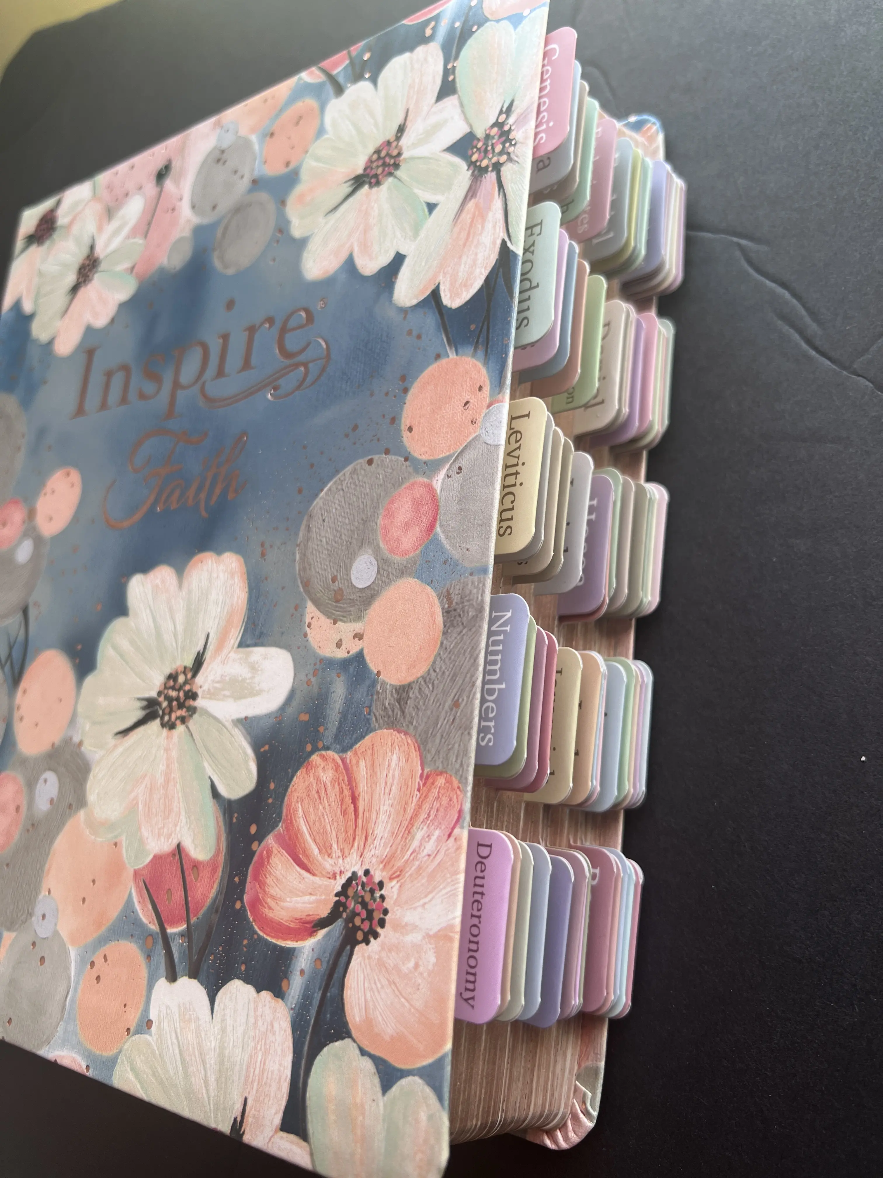 PRETABBED NLT Inspire Faith Bible, compatible with the Filament app