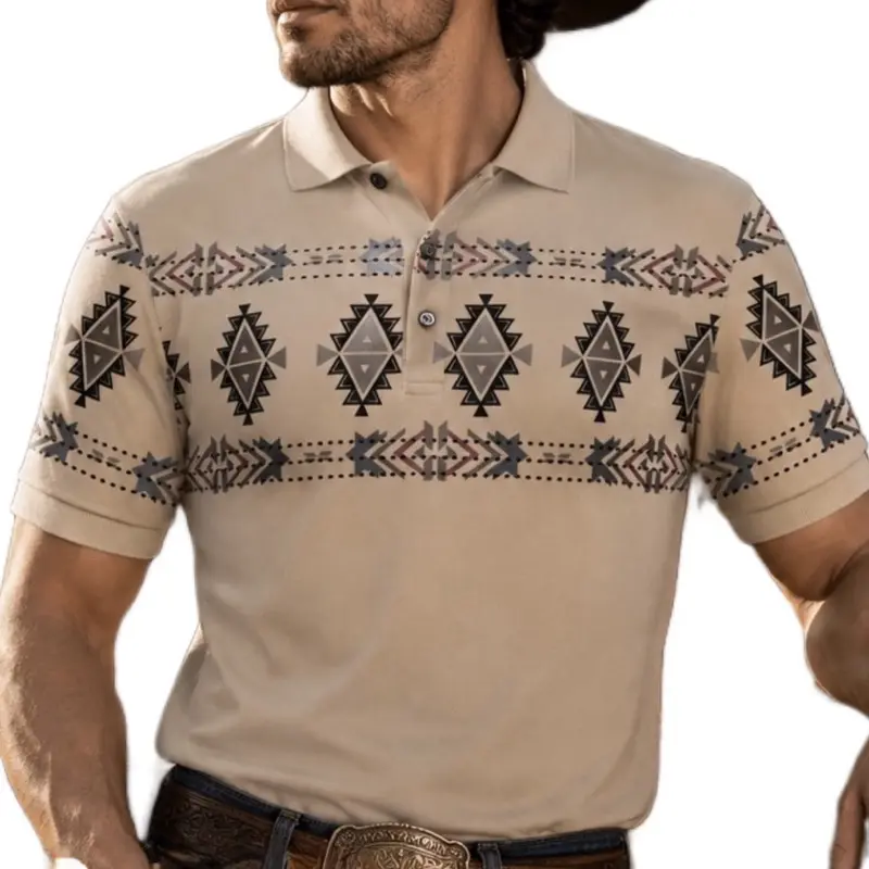 Men's Aztec Polo -Dry Fit Material (Fitted)