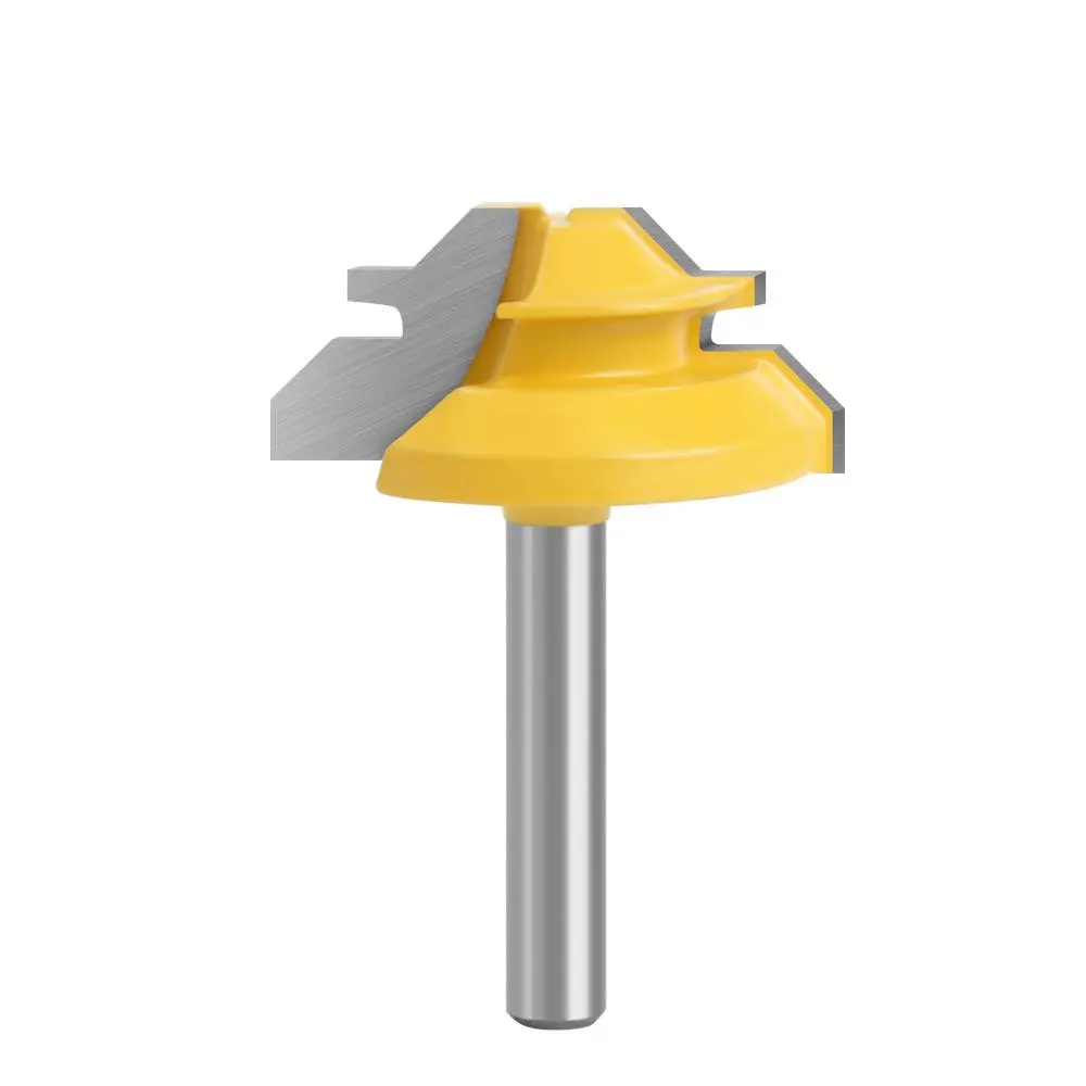 45° Lock Miter Router Bit - 1/4x1-1/2 Inches, 45-degree Cutting Jig & Lockmiter Joint Edge Treatment Grooving Bits for Router Tables, DIY Furniture Cabinet Making, Cutting, Drilling Hardware Accessories, Efficiency In Woodworking