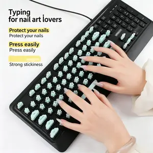 Fashion Manicure Keyboard Cover, Anti-scratch Silicone Key Pad for Nail Lovers