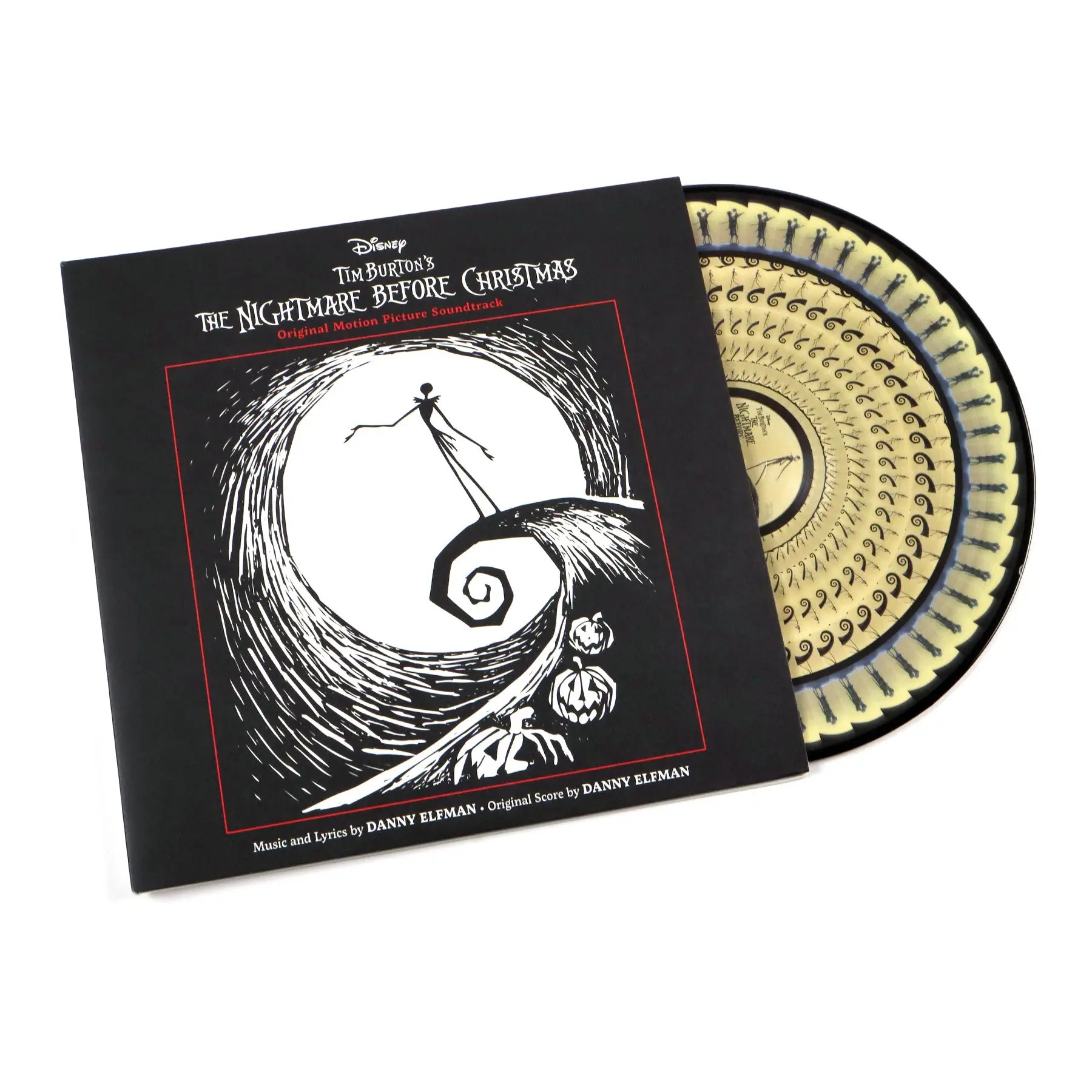 Danny Elfman: The Nightmare Before Christmas Vinyl Records, Double LP Vinyl Pressing - Animated Zoetrope Design Picture Disc, Album, Zoetropic Picture Disc