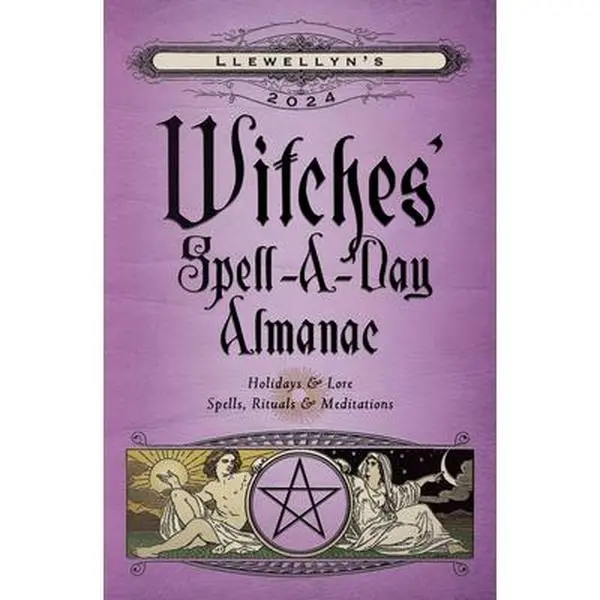 Practical Magic Book - Used Llewellyn's 2024 Witches' Spell-A-Day Almanac by Llewellyn Worldwide Ltd (Softcover, English, Minimal Supplies Required, Raven Digitalis, Charlie Rainbow Wolf, Daily Color & Incense Recommendations)