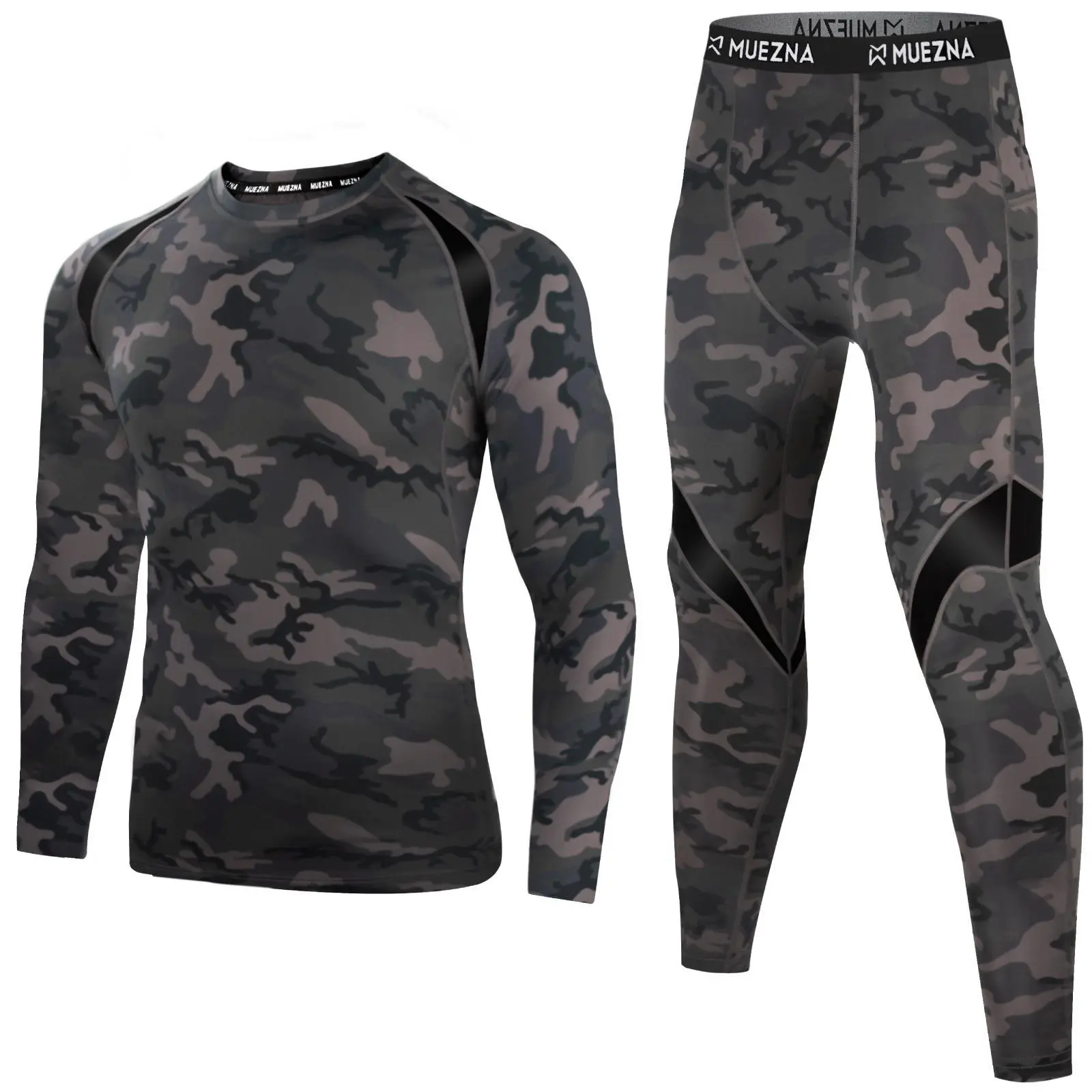 Muezna  thermal underwear Top and Bottom Set Underwear Long Johns Base Layer with Soft Fleece Lined