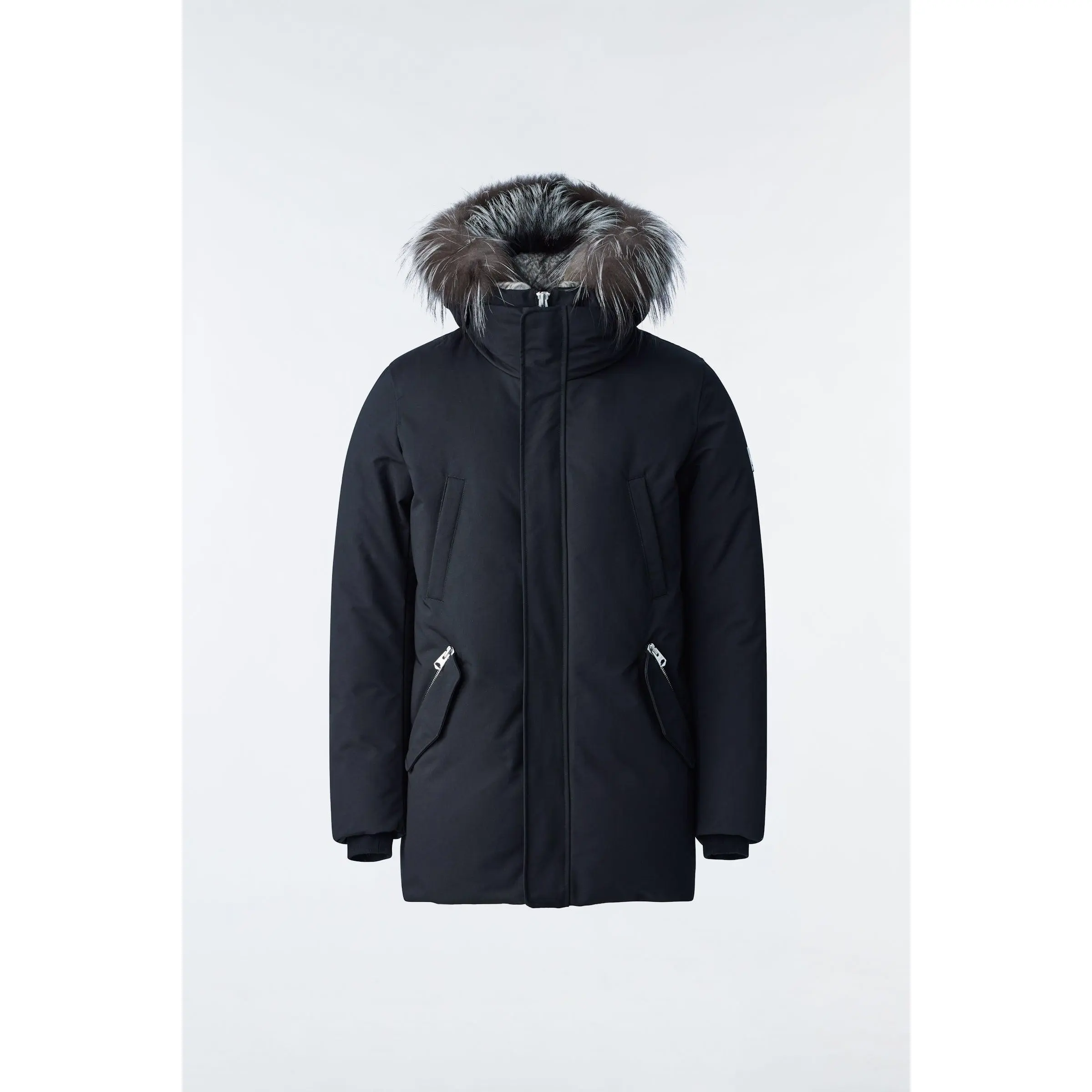 MACKAGE Edward-x-blk/silver Mens Hooded Down Coat Womens Apparel