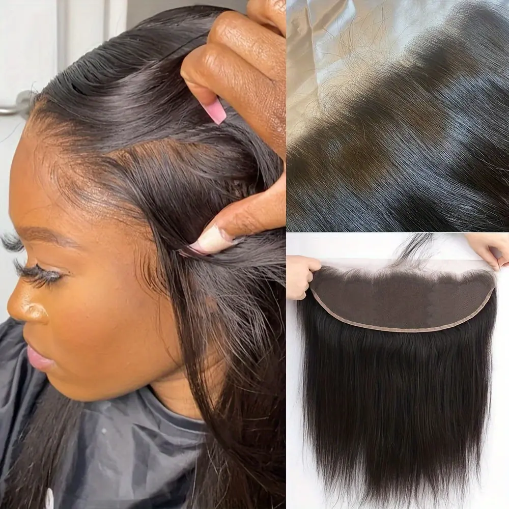 Wholesale NEW Arrived 13x4 Lace Frontal Human Hair Straight Human Hair Pre Plucked HD Transparent Lace Frontal Human Hair Unprocessed Virgin Human Hair Lace Frontal
