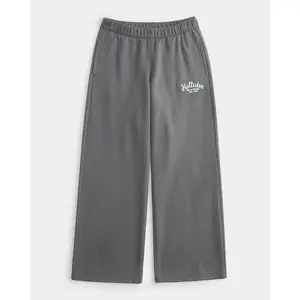 Hollister Feel Good Wide-Leg Logo Graphic Sweatpants