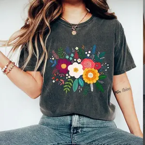 Comfort Colors Botanical Shirt, Wild Flower Shirt, Flower T Shirt, Vintage Floral Shirt, Watercolor Flower Shirt, Gift for Mama, Flower Tee