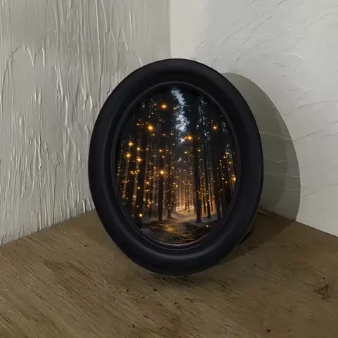 Vintage Art Style Forest Firefly Pattern Decorative Home Item, Perfect for Halloween Christmas Thanksgiving Holiday Decor Wall Decoration, Home Decor Ornament, Party Decoration, Party Decoration Supplies, Festive Decorations