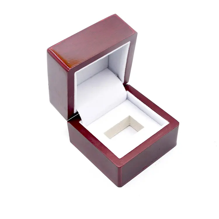 Championship Ring Wooden Display Case - One Slot, Sports Baseball Ring Box for Display