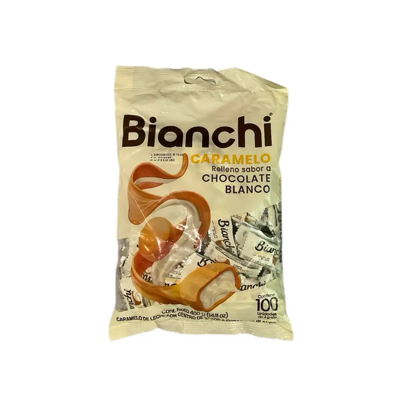 Bianchi - Caramel Filled White Chocolate Candy 400g (100 pieces)