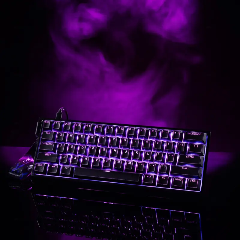 Glowing Keycap Set for, Pbt Material, Dual Color Design, Side-Printed, Compatible with Various Layouts, Gaming Keyboard Accessories