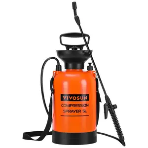 VIVOSUN 5L/8L Pump Pressure Sprayer, Pressurized Lawn & Garden Water Spray Bottle with Adjustable Shoulder Strap, for Spraying Plants, Garden Watering and Household Cleaning