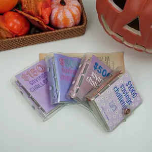 4PCS/Set $150 $300 $500 $1000 Mini Saving Challenge Binder Finance Checklist Organizer