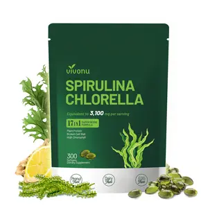 VivoNu Spirulina Chlorella | 3100mg High Potency Blend | Cracked Cell Wall | Vegan Superfood | 300 Tablets | Supports Immune & Gut Health | 100-Day Supply mothersdaygift
