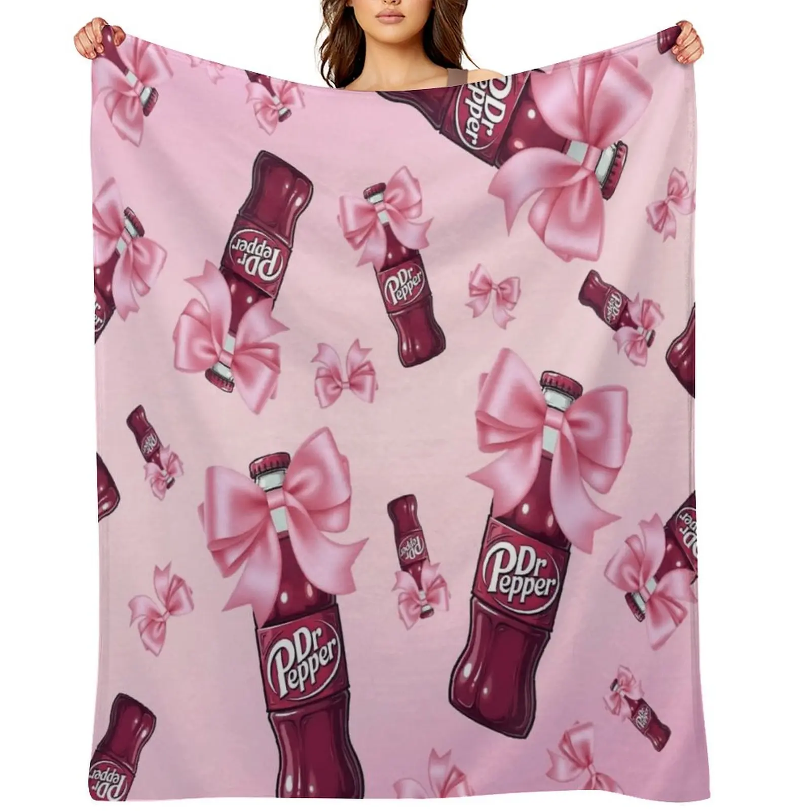 Dr.Pepper Soft Funny Throw Blanket  Velvet Blanket Multipurpose Office Bedding Blanket PlushThin Quilt Holiday GiftD910-379
