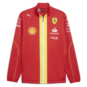 PUMA Mens Scuderia Ferrari Team Softshell Jacket Athletic Outerwear Casual Breathable - Red