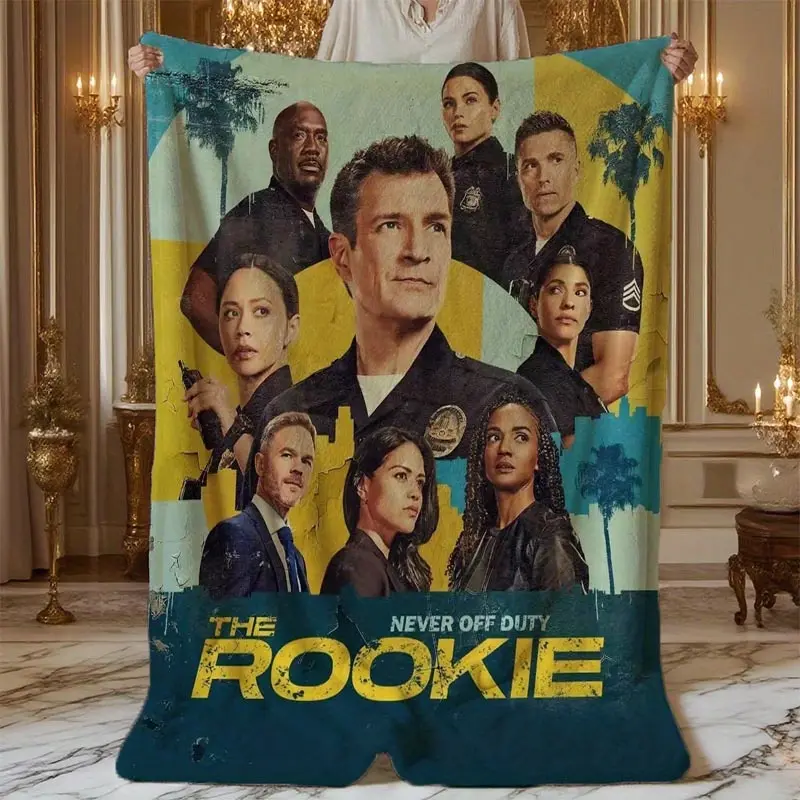 The Rookie TV Show Poster Flannel Blanket - A soft and comfortable shawl suitable for all seasons, perfect for sofas, bedrooms, and offices.