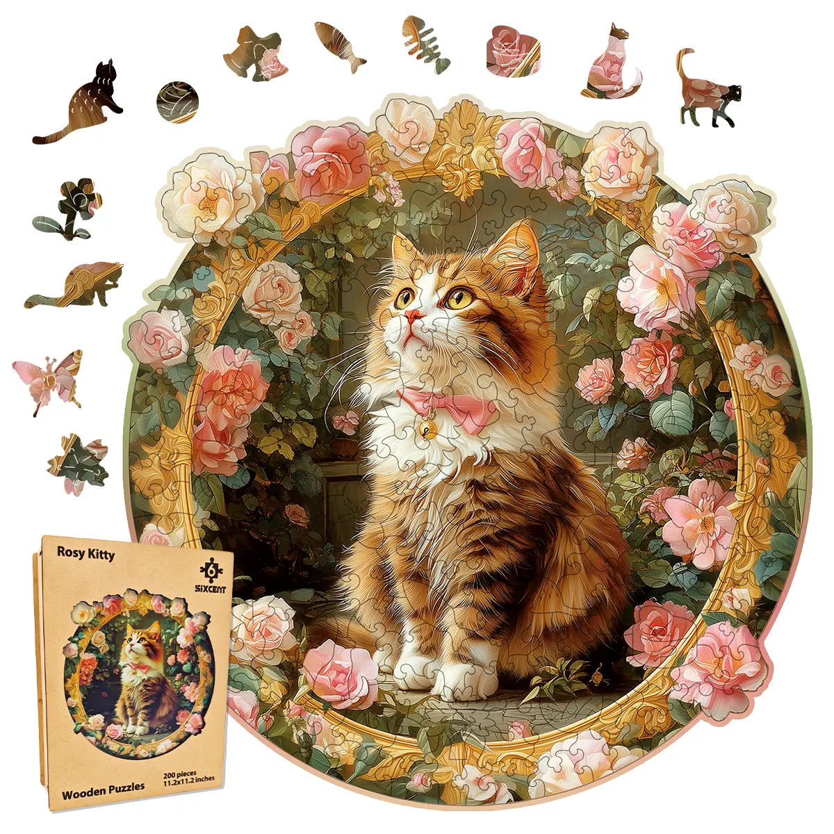 Wooden Jigsaw Puzzle 200-300 Pieces, Unique Shape, Adults & Kids Birthday Gift, Family Game, Laser Cut, Home Decor, Decorative Puzzle, Creative Skill Puzzle, Family Bonding Game, Multi-Age Puzzle, Collectible Puzzle, Eco-Friendly Puzzle, Thoughtful Gift