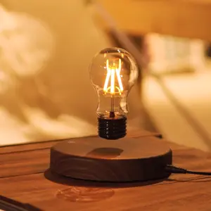 Levitating Light Bulb Lamp Magnetic Floating LED Light Desk Lamp Table lamp Night Light for Unique Gifts  Home Office Decoration