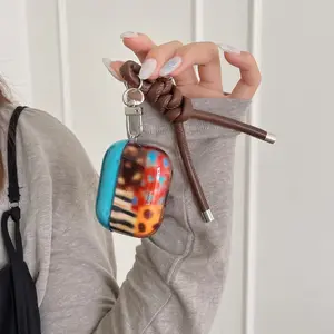 Earphone Case with PU Leather Strap, Earphone Protective Cover, Earphone Accessories for AirPods 1 2 3 4 Pro Pro2 Audio