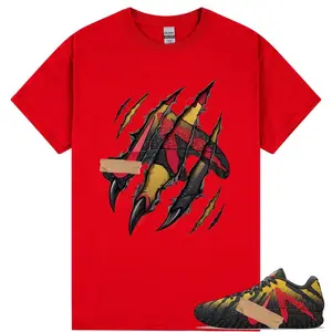 Shirt To Match Ja 3 Jurassic Park Explorer Sneaker Matching Tee EP Green Spark Black University Red Dynamic Yellow Dripping Shoe Shirt