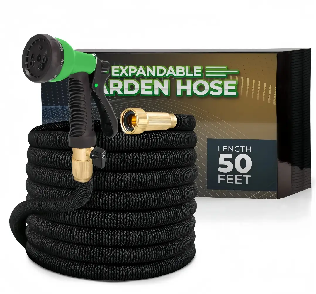 5X Stronger Deluxe Expandable Flexible Garden Water Hose (50ft,75ft,100ft) 3/4"