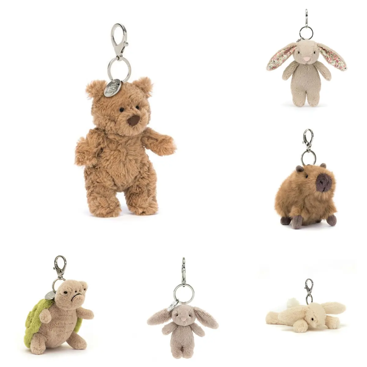 2026 Jellycat Plush Keychain Collection, Cute Kawaii Stuffed Animal Bag Charm, Soft Backpack Purse Pendant, Back to School Birthday Gift