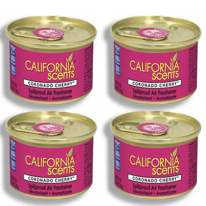 California Scents Air Freshener 4-Pack Car Air Freshener (Coronado Cherry)