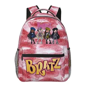 Large Capacity Bratz Backpack Bratz doll Laptop Backpack Bratz fashion pixiez All Over Print School Bookbag Shoulder Bag for Travel Daypack, Great for Coachella, Holiday Gift Exchange