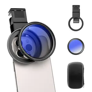 APEXEL 67mm Variable Filter Kit (Includes VND and CPL Filters) with Phone Mount and Cold Shoe Adapter Compatible with Apple, Android, and DSLR cameras Durable phone optical lens Comprehensively enhances video quality