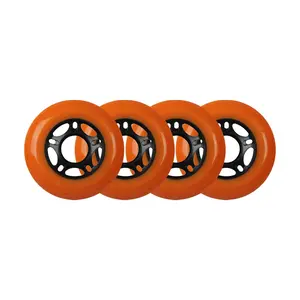 Player's Choice Outdoor Inline Skate Wheels - 80mm 89A Orange (4-Pack)