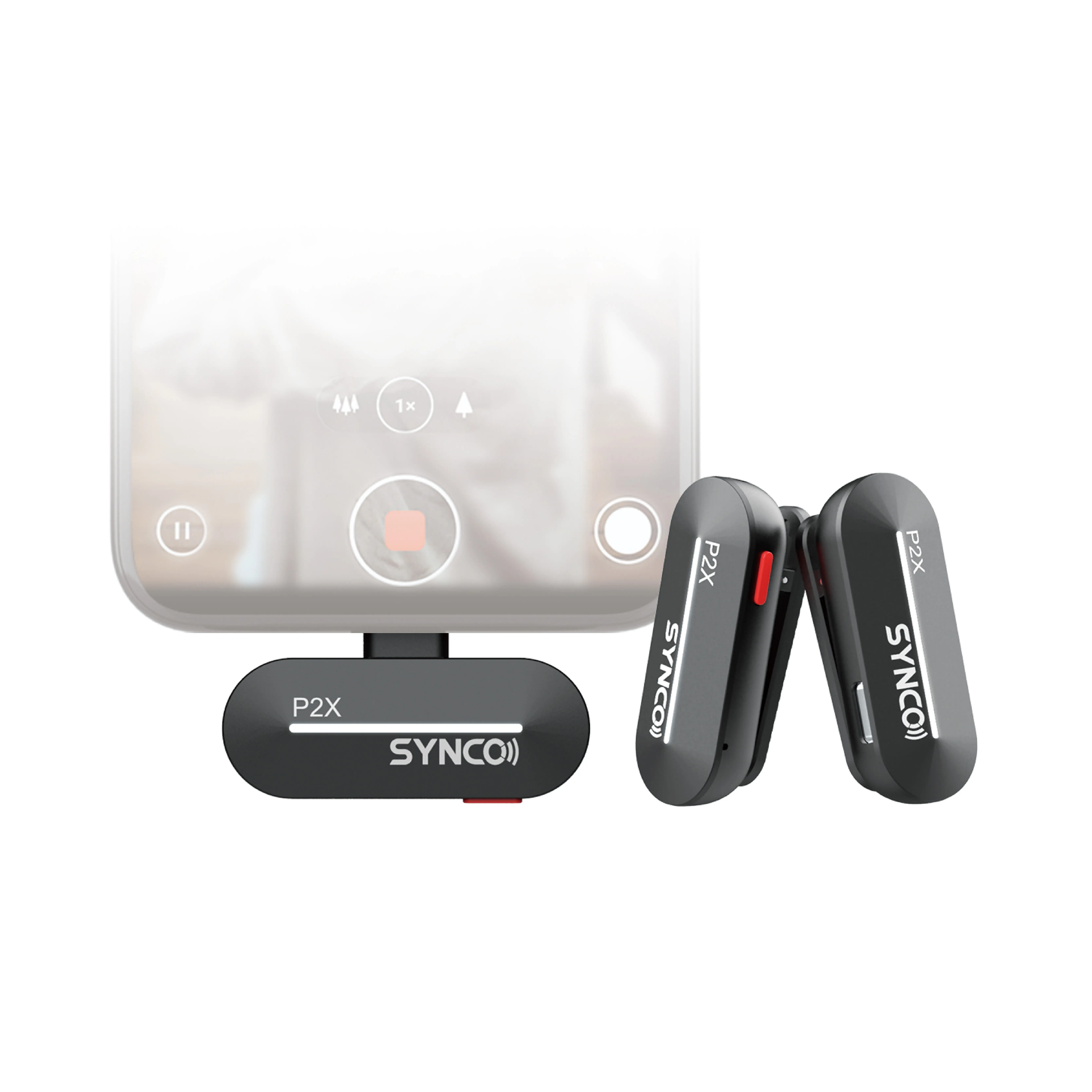 SYNCO Wireless Lavalier Microphone, 2.4GHz Lapel Mic 1TX+1RX / 2TX+1RX Plug-Play for Lightning Type C USB C Smartphone YouTube TIK Tok Live Streaming Vlog