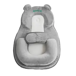 Rootling 2-in-1 Nursing Support Cushion - 10° Inclined Breastfeeding Prop with Detachable Wedge, Adjustable Footrest, Breathable Mesh
