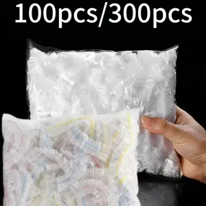 100pcs/300pcs Disposable Food Wrap Set, Elastic Universal Coverage, Long-Lasting Freshness, Odor-Proof, Dust-Proof, Easy Storage