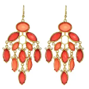 GOLD & RED TIER EARRINGS