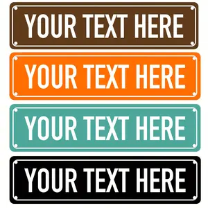 1pc Custom Personalized Street Sign, Create Your Own with Name or Message for Indoor/Outdoor Use, 12 Color Choices - S-CUS002 16*14cm / 40x10in Tinsel Decor (Halloween & Christmas), Christmas Decor