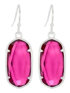 Raspberry Crystal Drop Earrings – Handmade Luxury Jewelry | Perfect Gift for Her