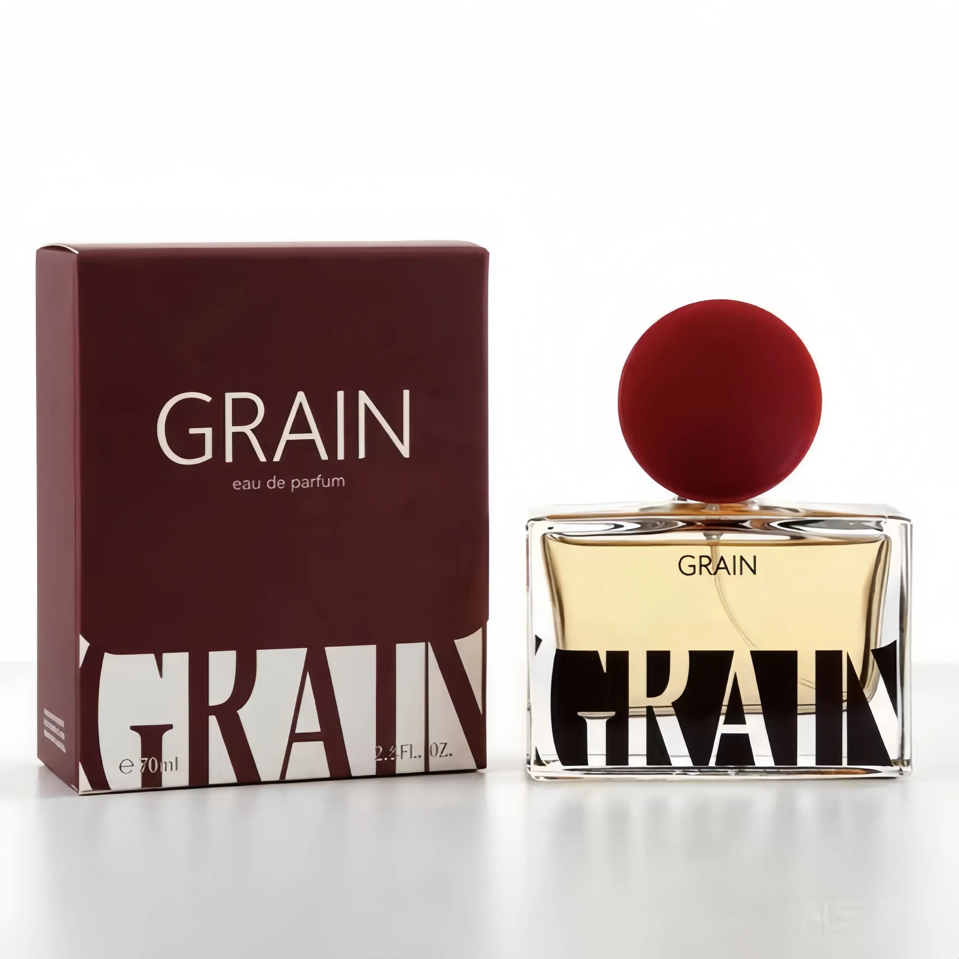 GRAIN Eau de Parfum, 70ml. This long-lasting soft woody gourmand perfume is exclusively made for women. Packaged in an elegant compact gift box, it is a wonderful gift for girl besties and a romantic summer fragrance.