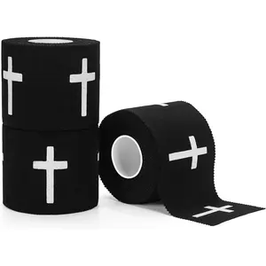 Christian Cross Sports Tape Wrap – 2in x 23ft Cotton Wrist Wrap for Soccer, Football, Baseball, Gymnastics, Boxing, Church Gifts & Joint Support