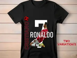 Cristiano Ronaldo - Iconic Soccer Poster Tee – Old School Football Graphic -CR7